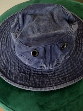 Tilley T3 Washed Cotton Blue Broad Brim Hat